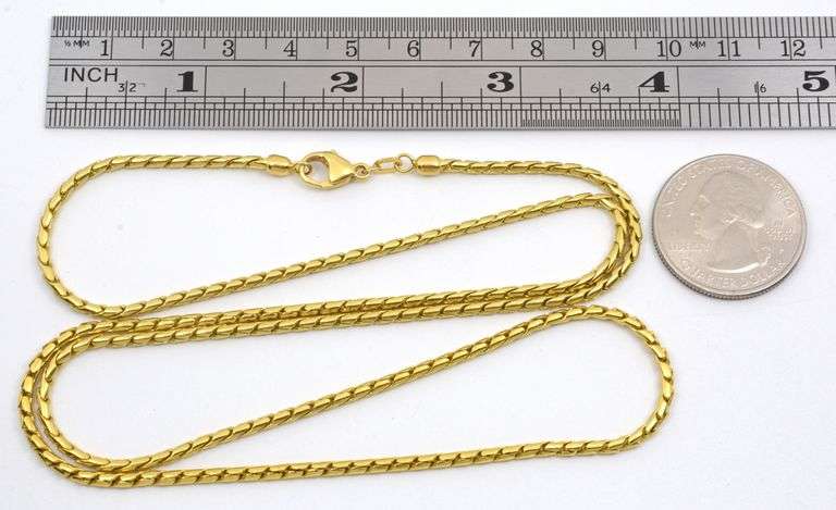 Elegant Rounded Link 18k Italian Made Necklace