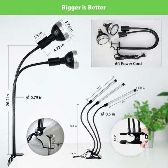 60LED Dual Head Full Spectrum LED Grow Light