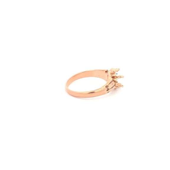 10K Yellow Gold Victorian Ornate 6.1mm Engagement Setting Ring