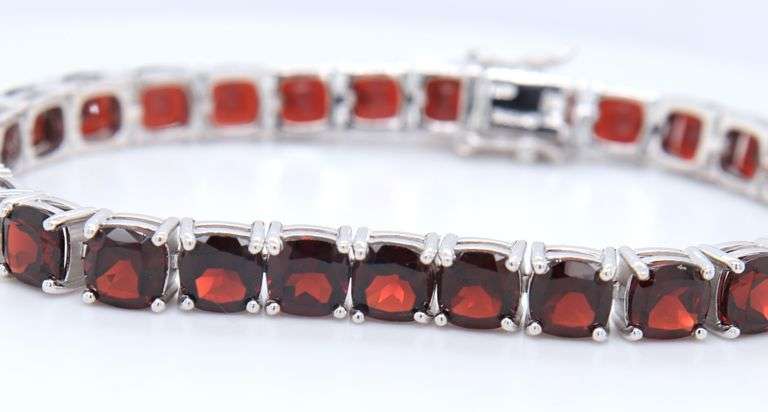 925 Sterling Silver RBC Tourmaline Tennis Bracelet