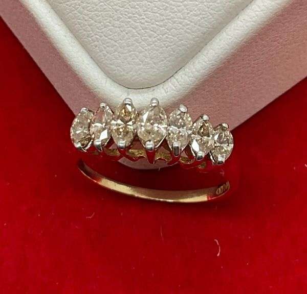 CERTIFIED 14K GOLD AND DIAMOND BAND