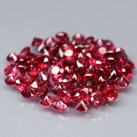 Ravishing 5.30ct cherry red Rhodolite Garnet set