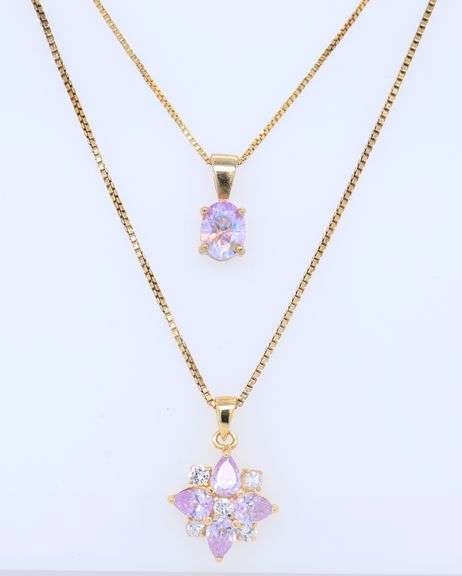 Lot of 2, Vintage 925 Sterling Silver Necklaces