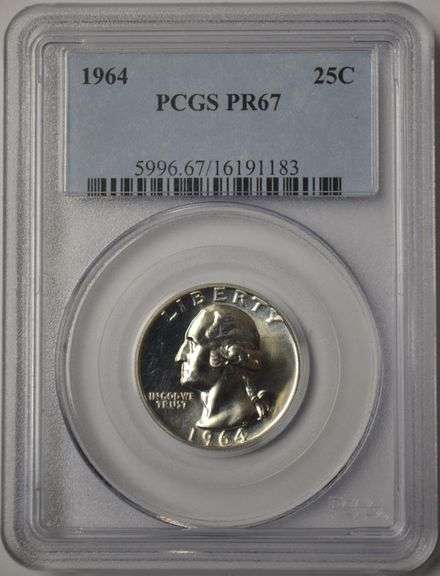 1964 Proof Washington Quarter PCGS PR67