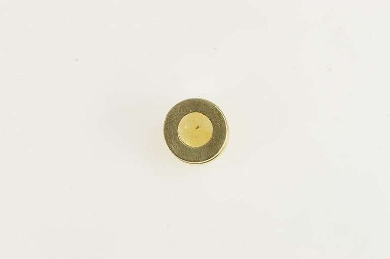 14K Yellow Gold Round Citrine Bezel Vintage Slide Statement Pendant