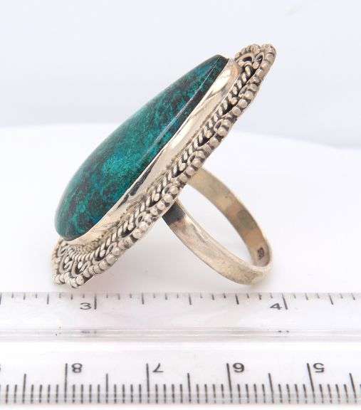 Oval Turqoise 925 Sterling Silver Ring