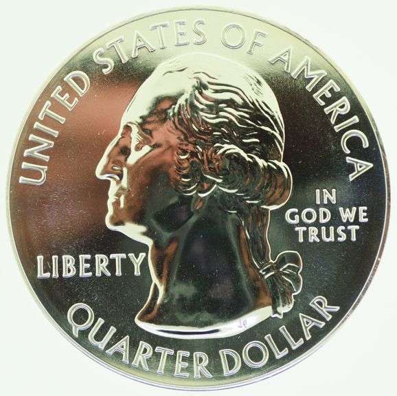 2011 5 oz .999 Fine Silver Quarter Dollar Vicksburg Mississippi Large Coin