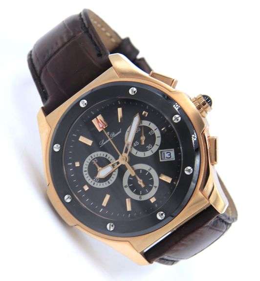 Lucien Picard Black Dial Chronograph Watch