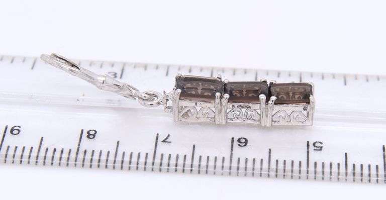 Sterling Silver Drop Smoky Quartz Earrings