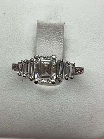 CERTIFIED PLATINUM AND DIAMOND RING