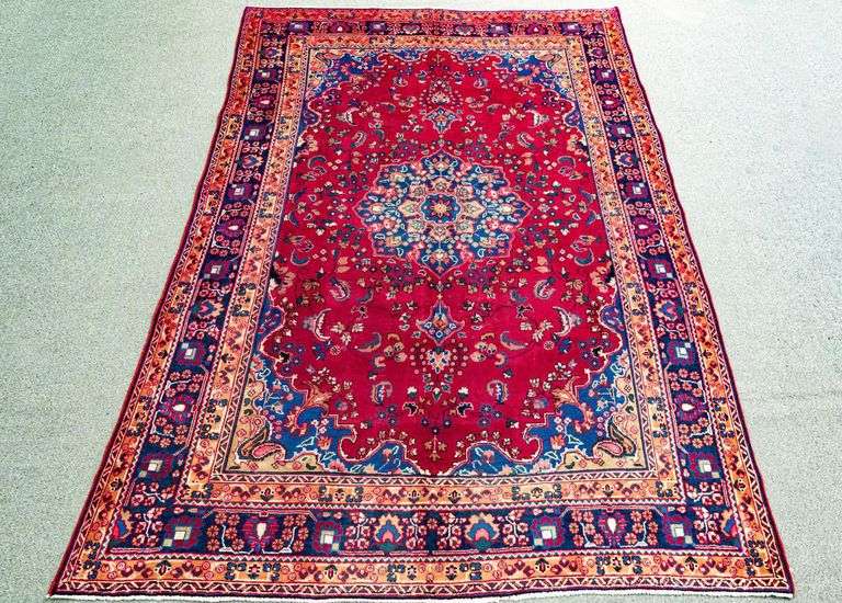 Handmade Persian Mashhad 9.2x6.6