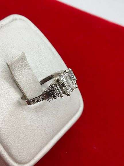 CERTIFIED PLATINUM AND DIAMOND RING