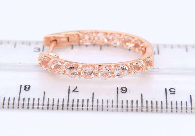 925 Sterling Silver Oval Cubic Zirconia Earrings