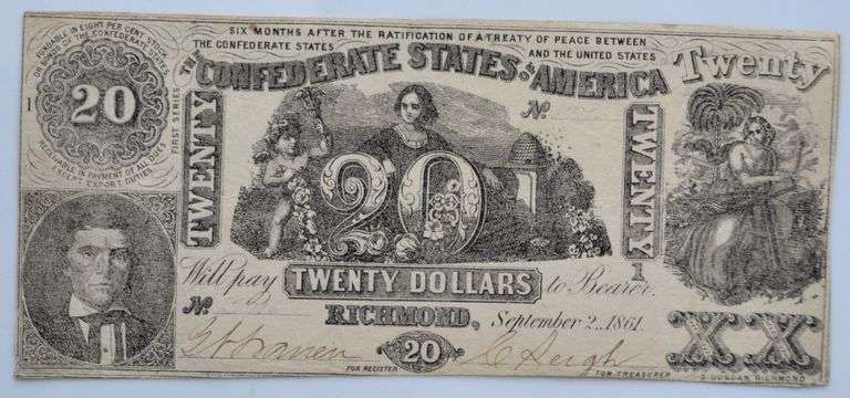 $20 Sept 2 1861 CSA Note