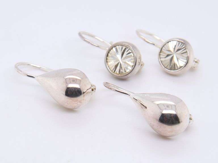 Pair of 2, 925 Sterling Silver Dangle Earrings
