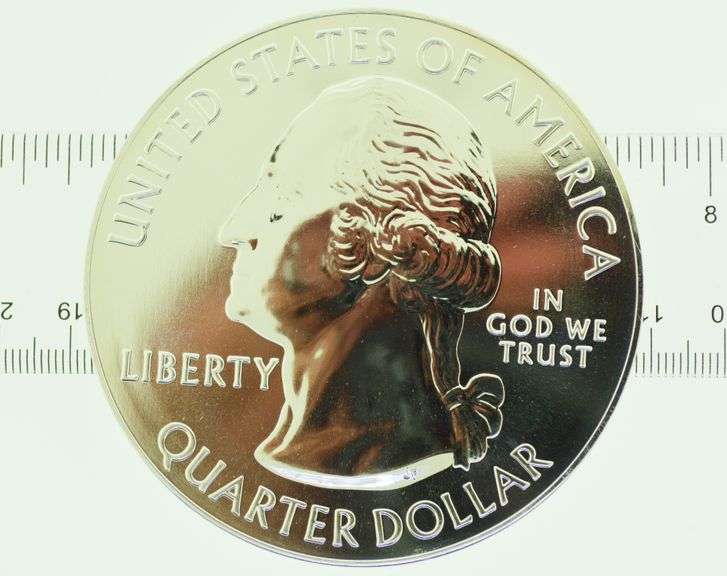 2011 5 oz .999 Fine Silver Quarter Dollar Vicksburg Mississippi Large Coin