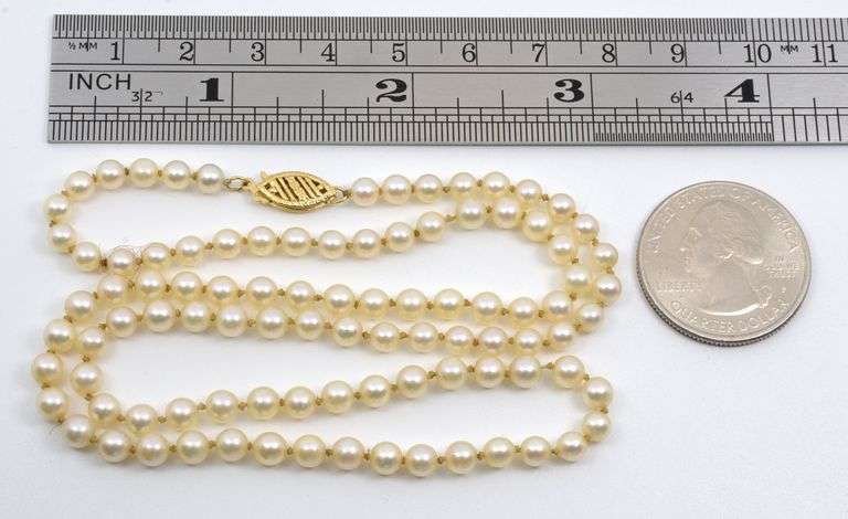 Estate Strand of 4 MM Pearls