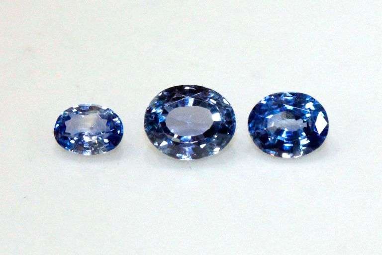 Natural Sri Lankan Sapphires - Lot of 3