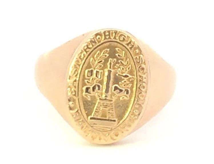 10K Yellow Gold Eastern High School Baltimore Vintage Class Ring
