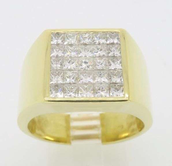 Men's Diamond Ring Crafted in 18k Yellow Gold