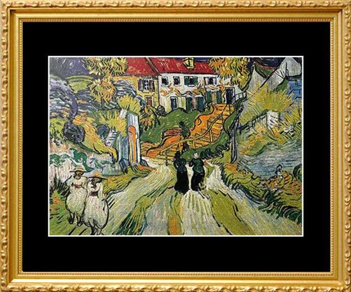 Rare Vintage Vincent Van Gogh, Stairway at Auvers