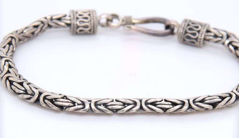 925 Sterling Silver Byzantine Bracelet