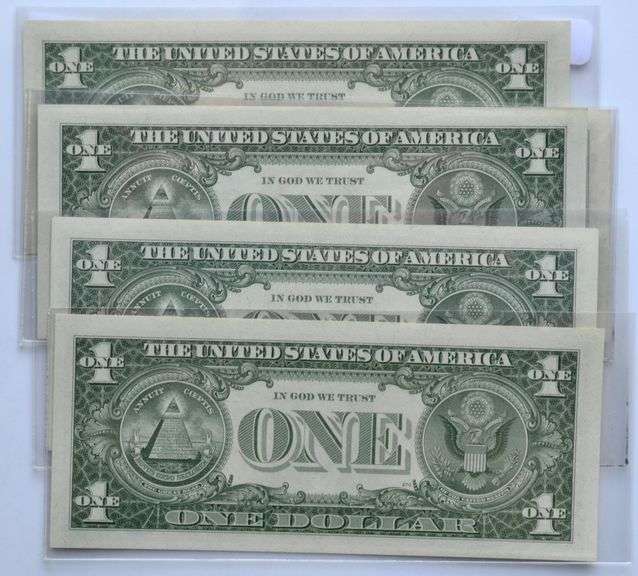 5 $1 Silver Certificates Choice Crisp Unc 1957 57 A or B
