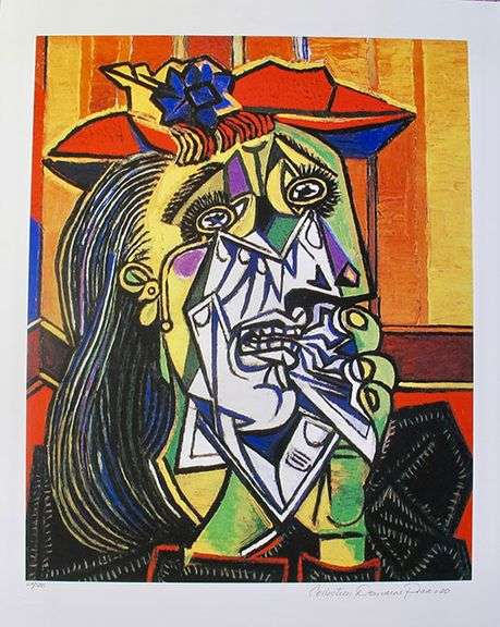 Pablo Picasso, Weeping Woman With Red Hat, Hand Signed by the Estate