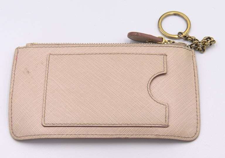 Salvatore Ferragamo Pink Key Chain Coin Pouch Wallet