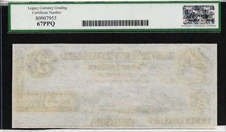 Superb Crisp 1800's $3 Note Bank Of New England Legacy 67 PPQ!