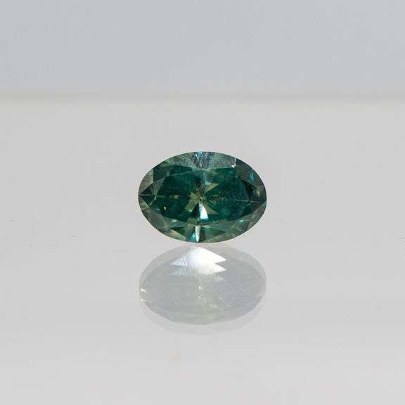 Incredible 6.34 Ct Green Fire Moissanite Oval Cut Solitaire