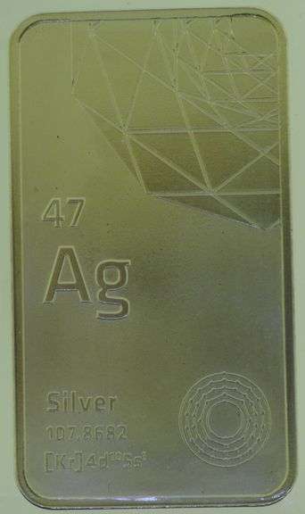 Elemental 47 Ag 5 oz .999 Silver Bar