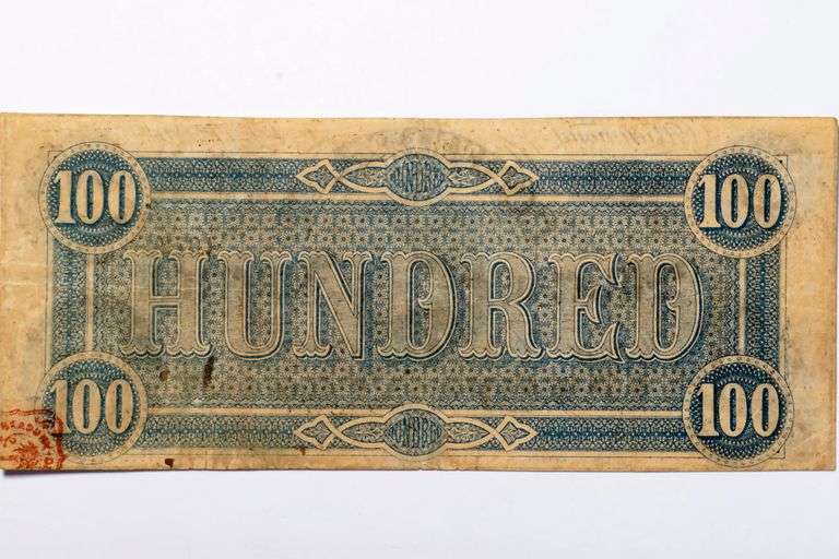$100 CSA Series Feb 17 1864 Note