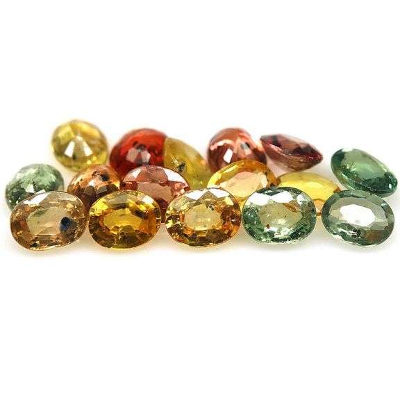 Heated only! 7.40ct fancy color Sapphire set