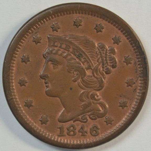 Original Red & Brown 1846 (Small Date) Braided Hair Large Cent
