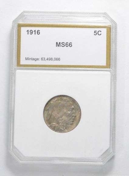 MS66 1916 Indian Head Buffalo Nickel - Graded PCI