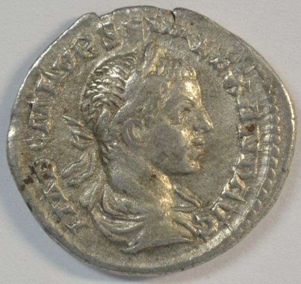 Original Severus Alexander Roman Silver Denarius, 222-235 AD
