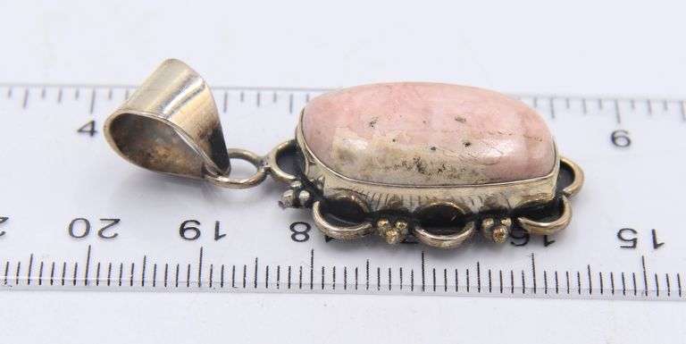 Lot of 925 Sterling Silver Pink Rhodochrosite Jewelry