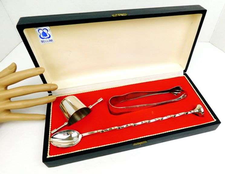 1970's Vintage Bellini Bar Tool Set with Box, MIB