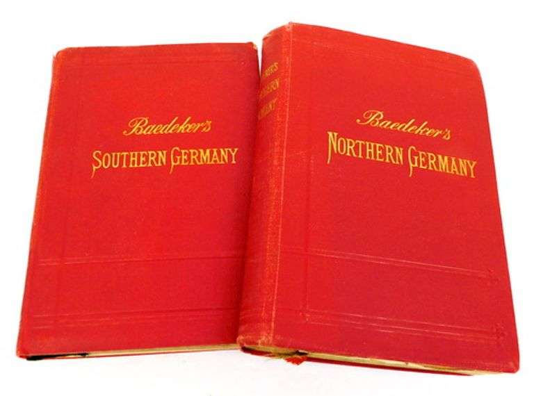 2 Antique Baedecker's Germany Guide Books