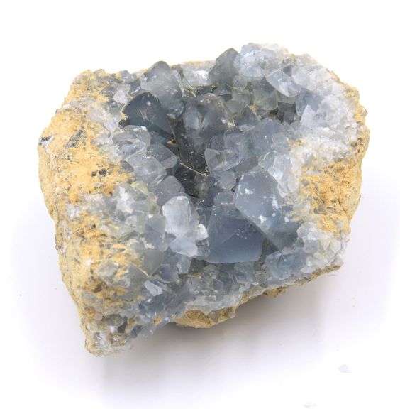 Blue Celestite Cluster Crystal Paperweight