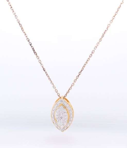 Italian 925 Sterling Silver Cubic Zirconia Pendant on Chain