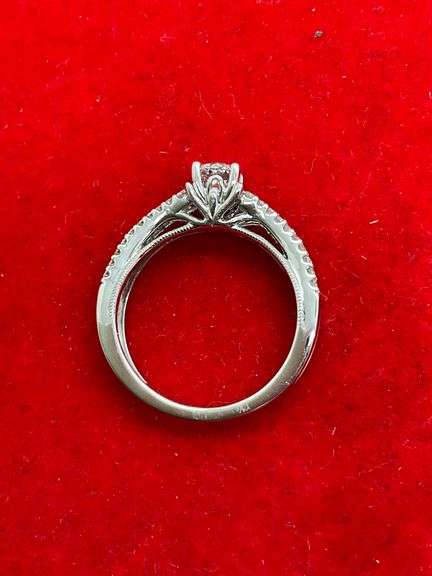 CERTIFIED BRAND NEW 14K WHITE GOLD AND DIAMOND RING