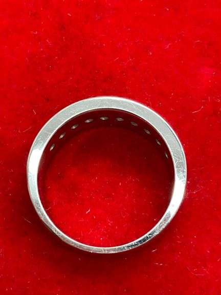 CERTIFIED 14K WHITE GOLD AND DIAMOND BAND