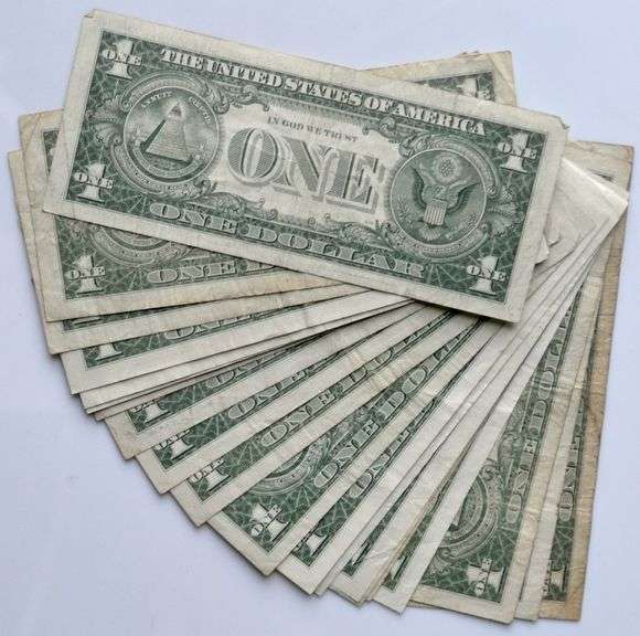 23 $1 1957 A Silver Certificates Including 3 Stars.