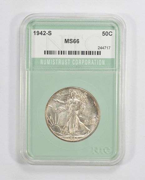 MS66 1942-S Walking Liberty Half Dollar - NTC Graded