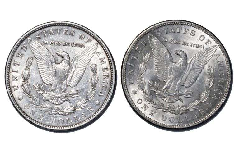 1890 & 91  Slider Morgan Silver Dollars From a Near Complete Set of Morgans