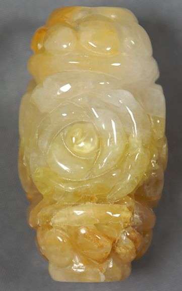 Large Carved Jadeite Bead