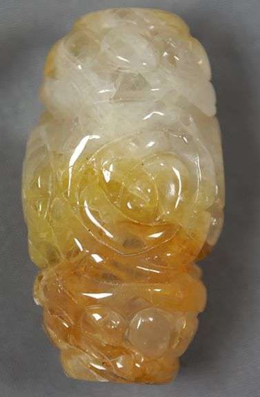 Large Carved Jadeite Bead
