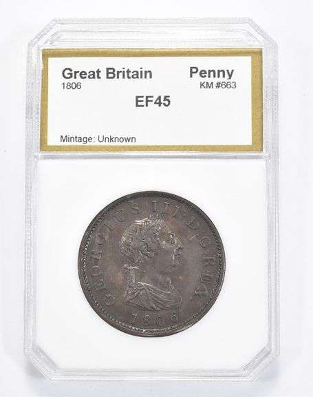 EF45 1806 Great Britain Penny - Graded PCI